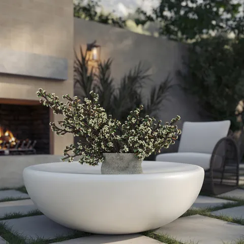Alina Outdoor Coffee Table in White