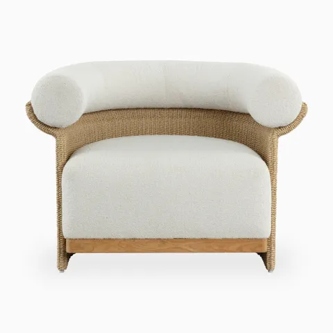 Serala Outdoor Lounge Chair in Cream