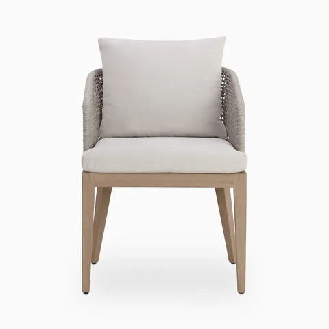 Mateo Outdoor Dining Chair in Cream
