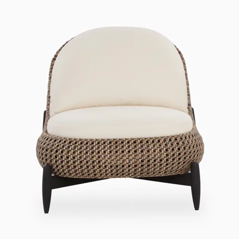 Briaro Outdoor Lounge Chair in Cream