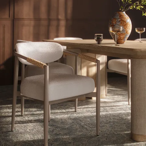 Selvo Outdoor Dining Chair in Cream