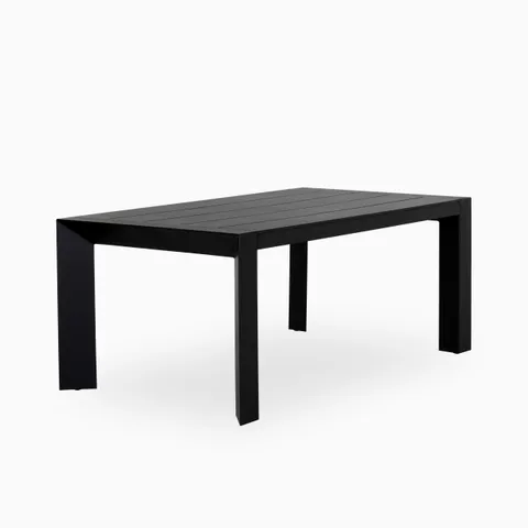 Stravian Outdoor Dining Table in Black, 70"