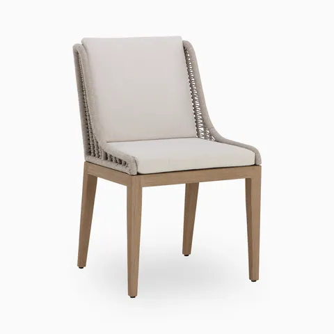 Delia Outdoor Dining Chair in Cream