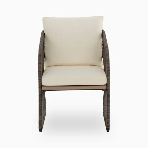 Aurelle Outdoor Dining Chair in Cream