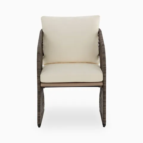 Aurelle Outdoor Lounge Chair in Cream