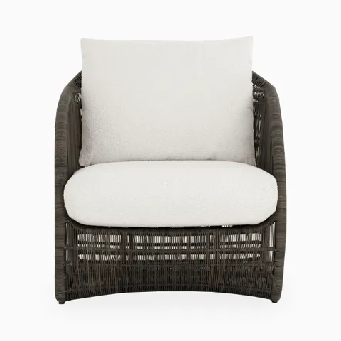 Caldra Outdoor Lounge Chair in Cream