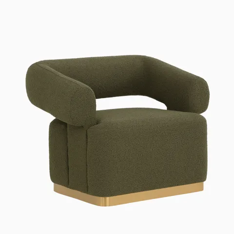 Coralie Lounge Chair in Green