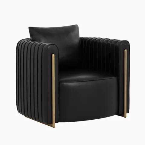 Velora Lounge Chair in Black