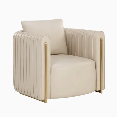 Velora Lounge Chair in Cream