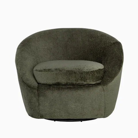Nerida Swivel Lounge Chair in Green