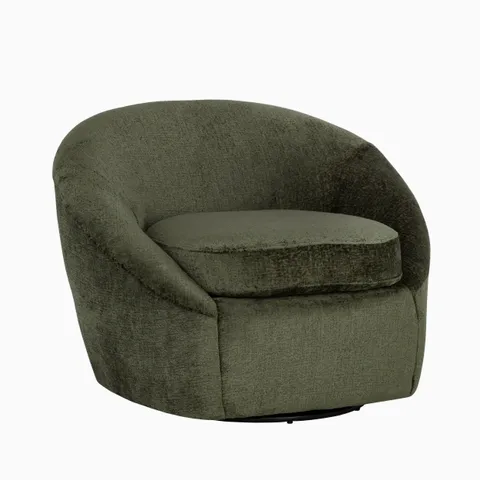 Nerida Swivel Lounge Chair in Green