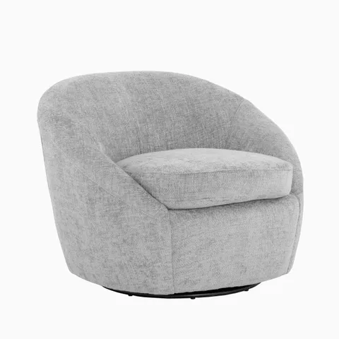 Nerida Swivel Lounge Chair in Grey