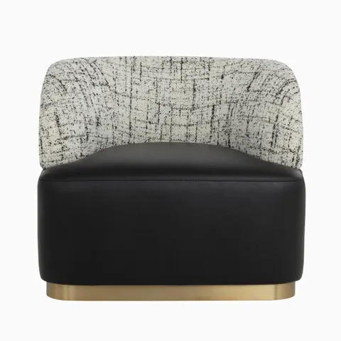 Salvaris Swivel Lounge Chair in Black