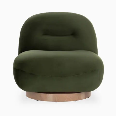 Merove Swivel Lounge Chair in Green