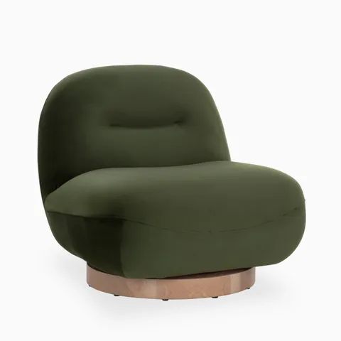 Merove Swivel Lounge Chair in Green