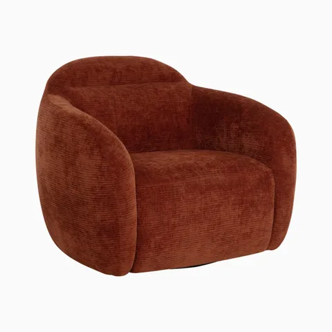 Cylas Swivel Lounge Chair in Brown