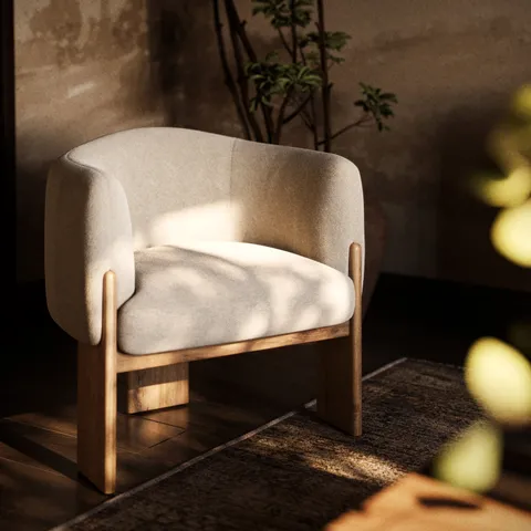 Malvian Lounge Chair in Taupe