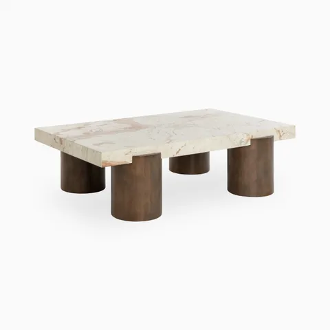 Travere Coffee Table in Cream
