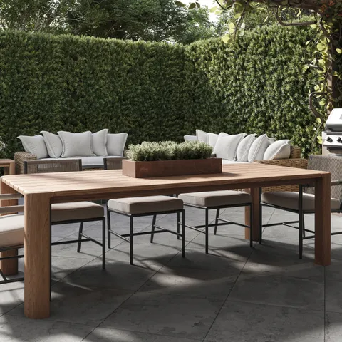 Maris Teak Rectangular Dining Table, 96" x 42"
