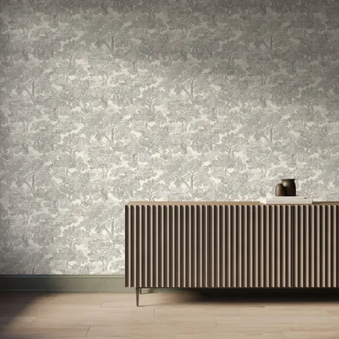 Luma Wallpaper in Grey
