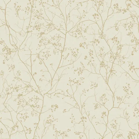 Elowen Wallpaper in Cream/Gold