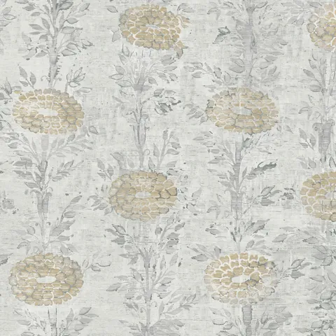 Amarise Wallpaper in White/Gold