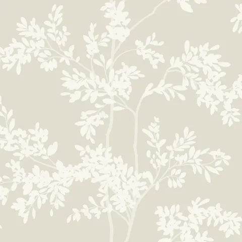 Isola Wallpaper in Light Taupe/White