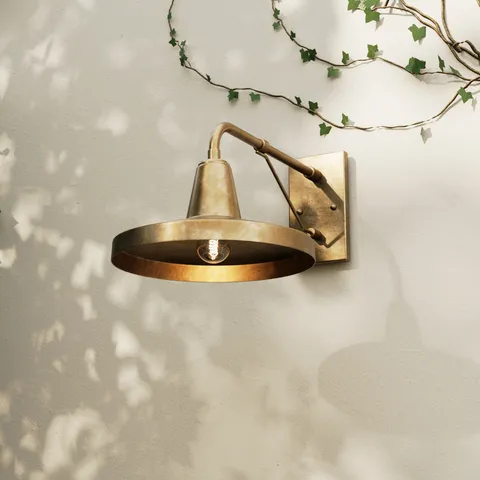 Prescott Outdoor Wall Sconce in Antique Brass