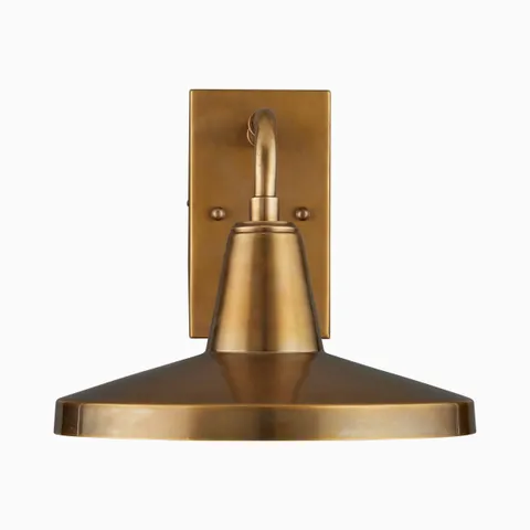 Prescott Outdoor Wall Sconce in Antique Brass
