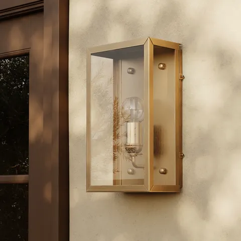 Bracken Outdoor Wall Sconce in Antique Brass