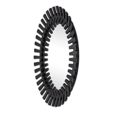 Bellmere Round Mirror in Black