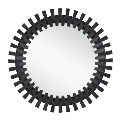 Bellmere Round Mirror in Black