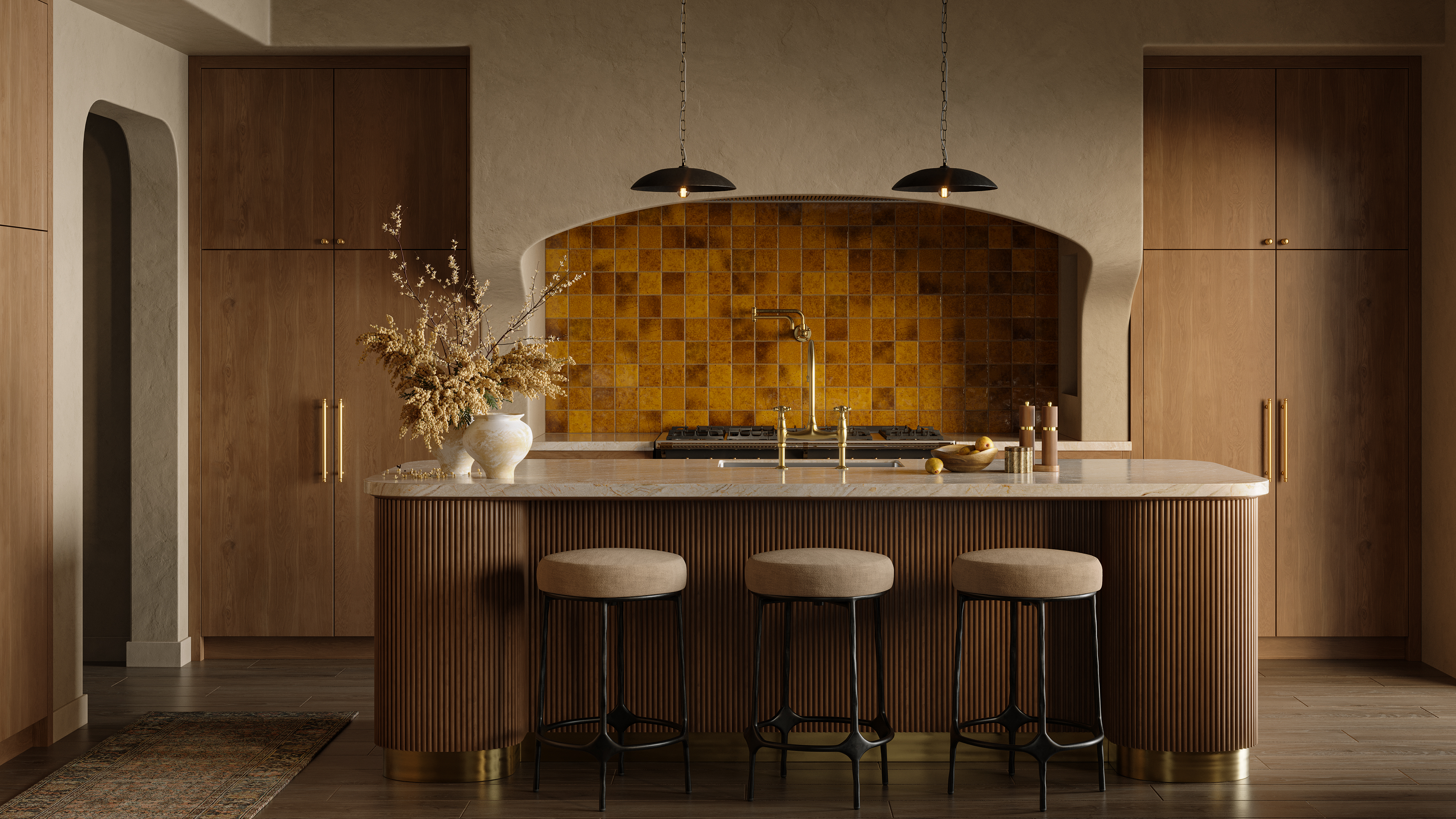 Jameson 8 x 48 Matte Porcelain Tile in Umber | Edward Martin