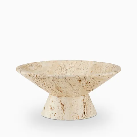 Denwick Travertine Small Bowl