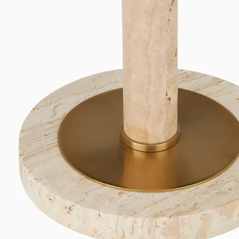 Dunham Travertine Accent Table