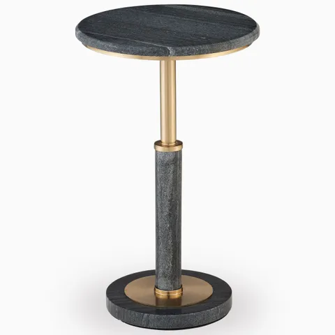 Dunham Black Marble Accent Table