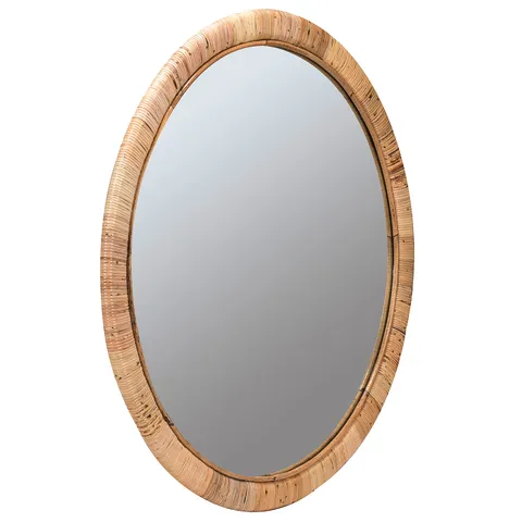 Elviera Rattan Mirror in Natural