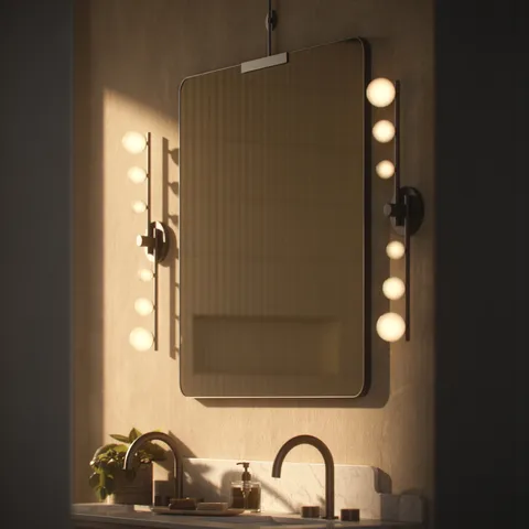 Torvelle Square Mirror in Black