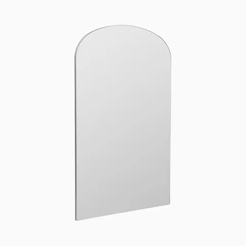 Soraya Arched Floor Mirror in Silver