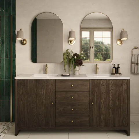 Iskaro Arched Mirror in Gold