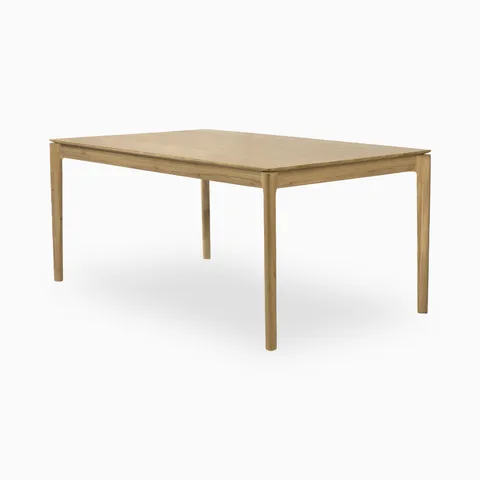 Linden 55 to 86" Extendable Dining Table in Varnished Oak