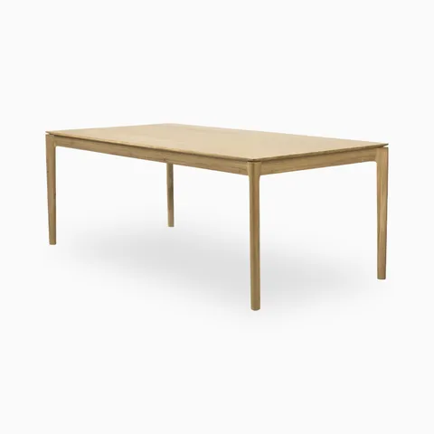 Linden 71 to 110" Extendable Dining Table in Varnished Oak