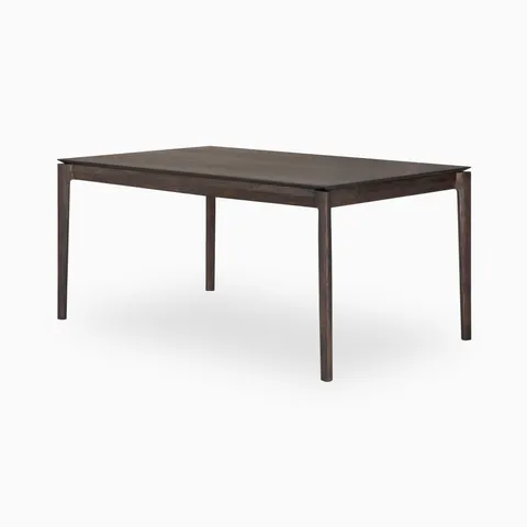 Linden 63 to 95" Extendable Dining Table in Varnished Oak Brown