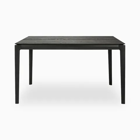 Linden 55 to 86" Extendable Dining Table in Varnished Oak Black