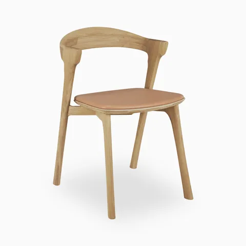 Linden Dining Chair in Varnished Oak / Sienna Leather
