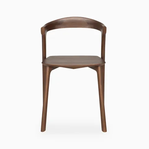 Linden Dining Chair in Varnished Teak Brown