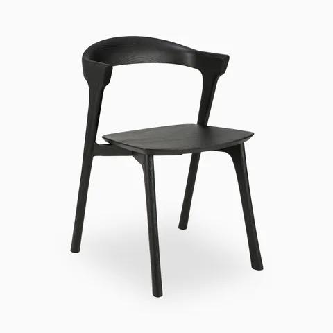 Linden Dining Chair in Varnished Oak Black