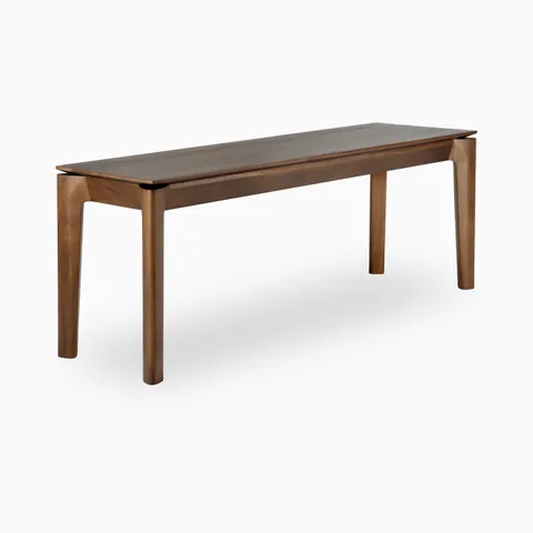 Linden 57.5" Bench in Varnished Teak Brown