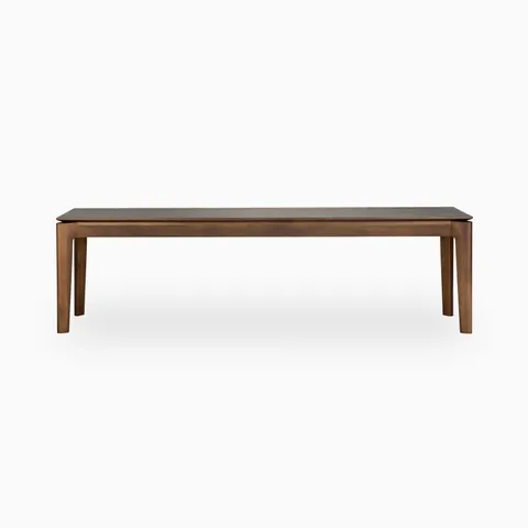 Linden 65.5" Bench in Varnished Teak Brown