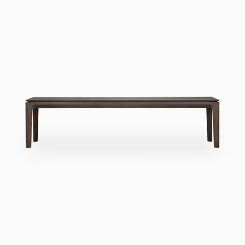 Linden 73" Bench in Varnished Oak Brown